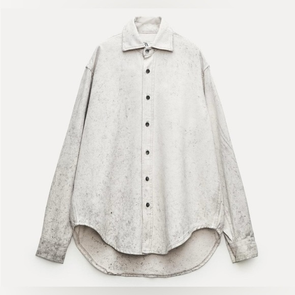 ZARA Women’s Oversized Washed Denim Shirt Size S ( Brand new no tag) - Picture 6 of 16